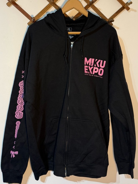 miku expo Other - MIKU EXPO 2026 North America Hatsune Miku Black Joful Zipped Hoodie NWOT